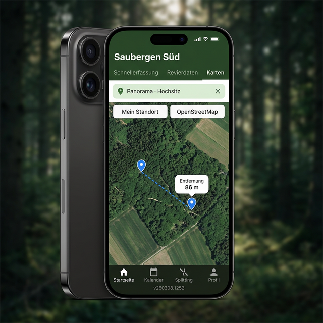 Revierkarte – Screenshot